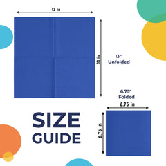 Dark Blue Luncheon Napkins - 6.75 in. | 100 Count