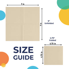 Ivory Beverage Napkins | 20 Count