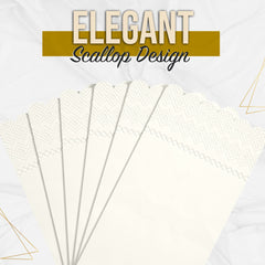 3 Ply Ivory Scalloped Napkins - 13 in. x 15.7 in. - 20 Ct.
