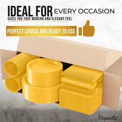182 Pcs Yellow Plastic Dinnerware Set | Setting for 26