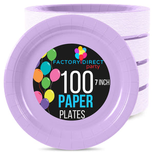 7 in. Lavender Paper Plates | 100 Count
