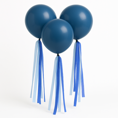 Blue Balloon Streamer Tails - Pack of 5
