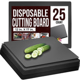 25 count disposable black cutting boards