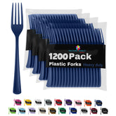 Heavy Duty Navy Plastic Forks | Case of 1200