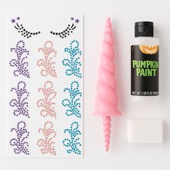 Whimsical Unicorn 3D Pumpkin Decorating Kit - 4 Piece Set