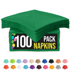 Emerald Green Beverage Napkins | 100 Count