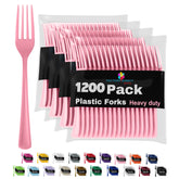 Heavy Duty Pink Plastic Forks | Case of 1200