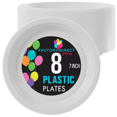7 In. White Plastic Plates | 8 Count