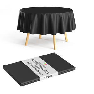 Premium 90" Round Black Table Cover
