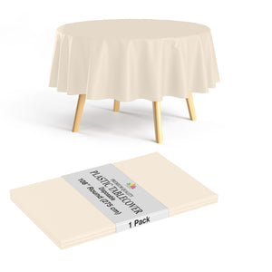 Premium 108" Round Ivory Table Cover