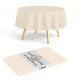 Premium 60" Round Ivory Table Cover