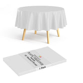 Premium 70" Round White Table Cover
