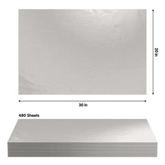 Silver Tissue Paper 20 In. x 30 In. | 480 Sheets