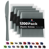 Heavy Duty Silver Plastic Knives | Case of 1200