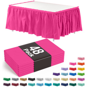 Cerise Plastic Table Skirt - 168 in. x 29 in. | Case of 48