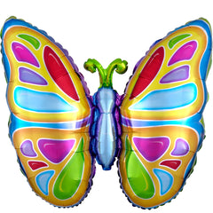Vibrant 26" Butterfly Metallic Foil Balloon