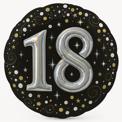 Sparkling 18th Birthday Metallic Mylar Balloon