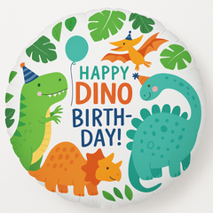 Dino-Mite Birthday Mylar Balloon - 18" Foil