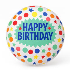 Colorful Dots & Stars Happy Birthday Foil Balloon