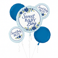Sweet Baby Boy Foil Balloon Bouquet