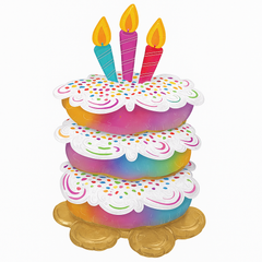 Colorful Birthday Cake Stacked Balloon AirWalker