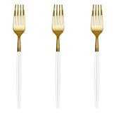 Trendables Forks White/Gold | 480 Count