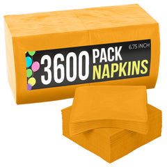 Yellow Luncheon Napkins - 6.75 in. x 6.75 in. | Case of 3600