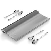 Exquisite Silver Plastic Tasting Spoons 100 Count