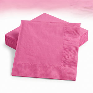 Go Brightly Pink Luncheon Napkins - 5 in. x 5 in. - 32 Count