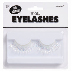 Self-Adhesive White Tinsel Eyelashes - Costume Accessory
