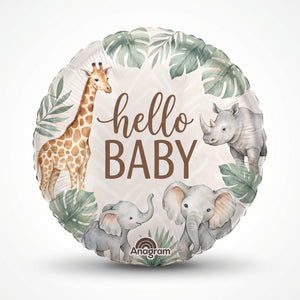 Soft Jungle Baby Shower Foil Balloon