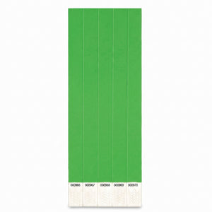 Solid Green Event Wristbands, 500-Pack