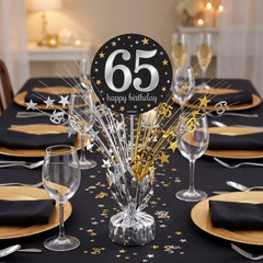 Sparkling 65th Birthday Celebration Centerpiece Spray