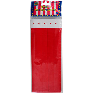 Adhesive Event Bands/Red/100 Per Pkg - 100 Count