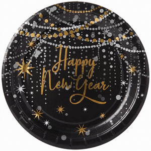Midnight Hour New Year's Eve 8.5" Round Paper Plates
