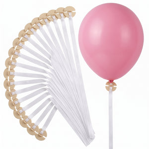 Essential Latex Balloon Ties with Ribbon - Pack of 50