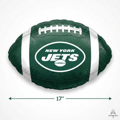 New York Jets Football-Shaped 18" Mylar Balloon