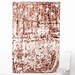 Blush Paillettes Wedding Backdrop with Sequin Accents