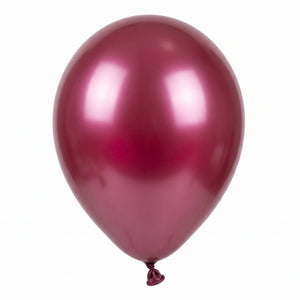 Luxurious Berry Metallic Latex Balloons - 50 Pack