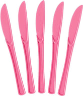 Heavy Duty Cerise Plastic Knives | 50 Count