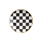 6 In. Checkerboard Plastic Plates | 10 Count