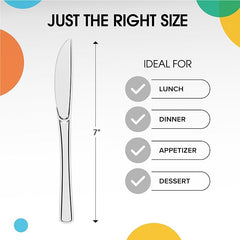 Unleashed - Heavy Duty Clear Plastic Knives | 50 Count
