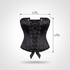 L/XL Satin Ties Corset - Perfect Halloween Costume Accessory