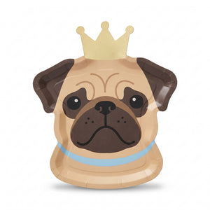 Adorable Puppy Party 7" Shaped Paper Plates