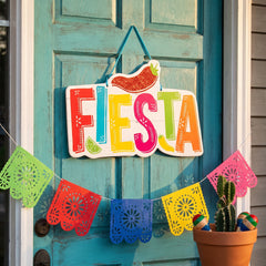 Colorful Hanging Fiesta Sign