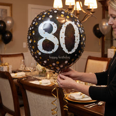 80th Birthday Celebration Sparkle Balloon