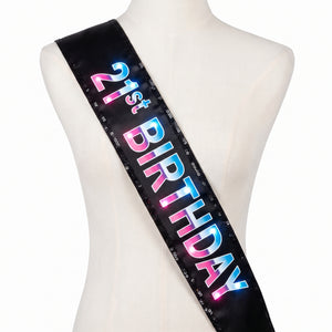Light-Up "Finally 21" Birthday Sash