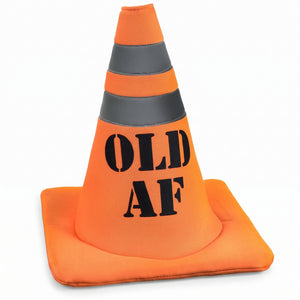 Novelty Construction Cone Birthday Hat - "Old AF"