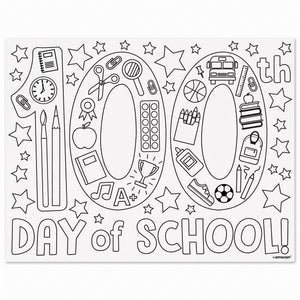 100th Day of School Coloring Pages