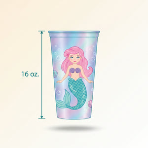 Shimmering Mermaids Reusable Favor Cup, 16 oz